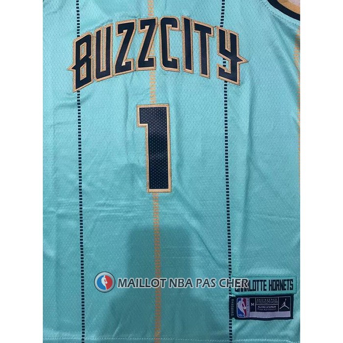 Maillot Enfant Charlotte Hornets Lamelo Ball NO 1 Ville 2020-21 Vert